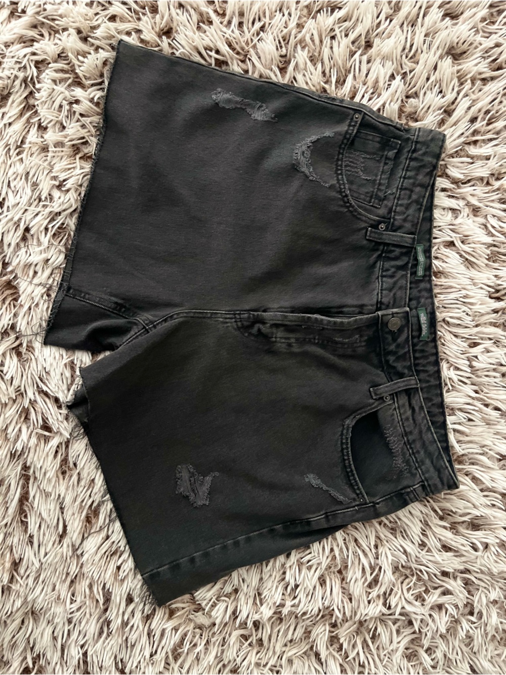 wild fable Black Distressed Denim Shorts
